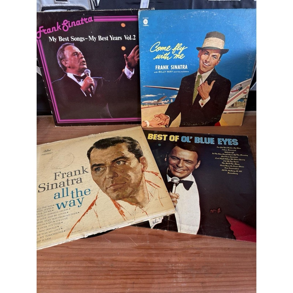 Frank Sinatra Vinyl LP Lot 4 Albums Come Fly With Me All The Way Ol Blue Eyes